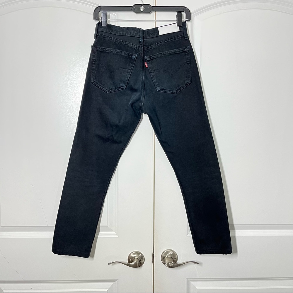 RE/DONE Levi’s black straight legs jeans size 24 - Picture 10 of 14